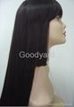 Machine made synthetic wigs