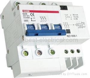 Merlin Gerin type DZ47LE/C45L RCBO/ELCB/RCD/residul current circuit breaker