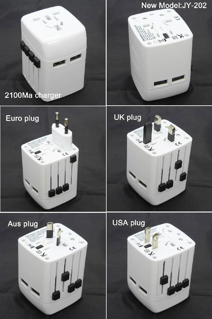 Uinversal adapter plug with usb charger 2