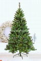 180cm Sherwood Spruce with pine cones , 681mixed tips,w/folding metal stand.  1