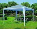 Metal Garden Gazebo,3*3m,Stripped PE Fabirc, w/Straight Eave 1