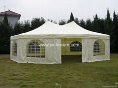 Octagonal Festival Big Tent w/Double Top,6.8x5m,Polyester w/PVC Coating