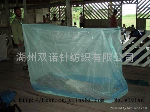 Anti repellent treated mosquito net for malaria