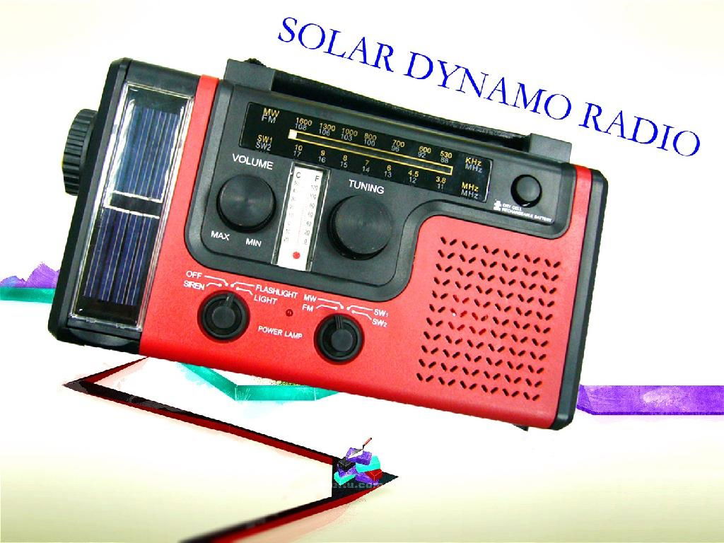 solar dynamo radio with mobile phone charger