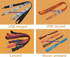 polyester + woven lanyard