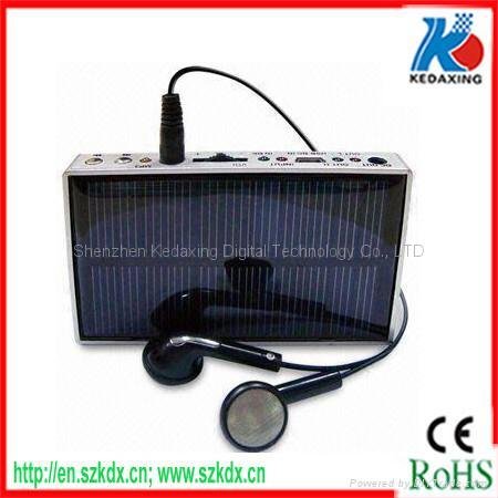 Solar mobile phone charger with radio and UV money-detector function 2