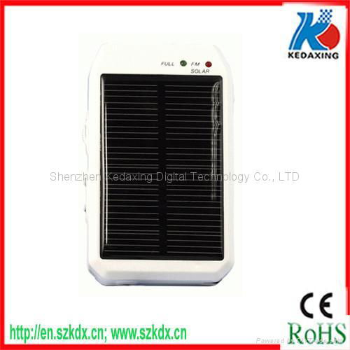 Solar charger with radio,5pcs LED , mini USB 3