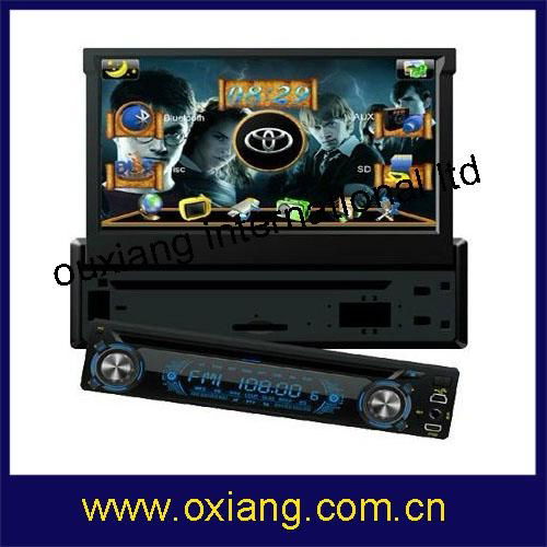 1Din Car DVD with 7"(16:9)touch screen monitor