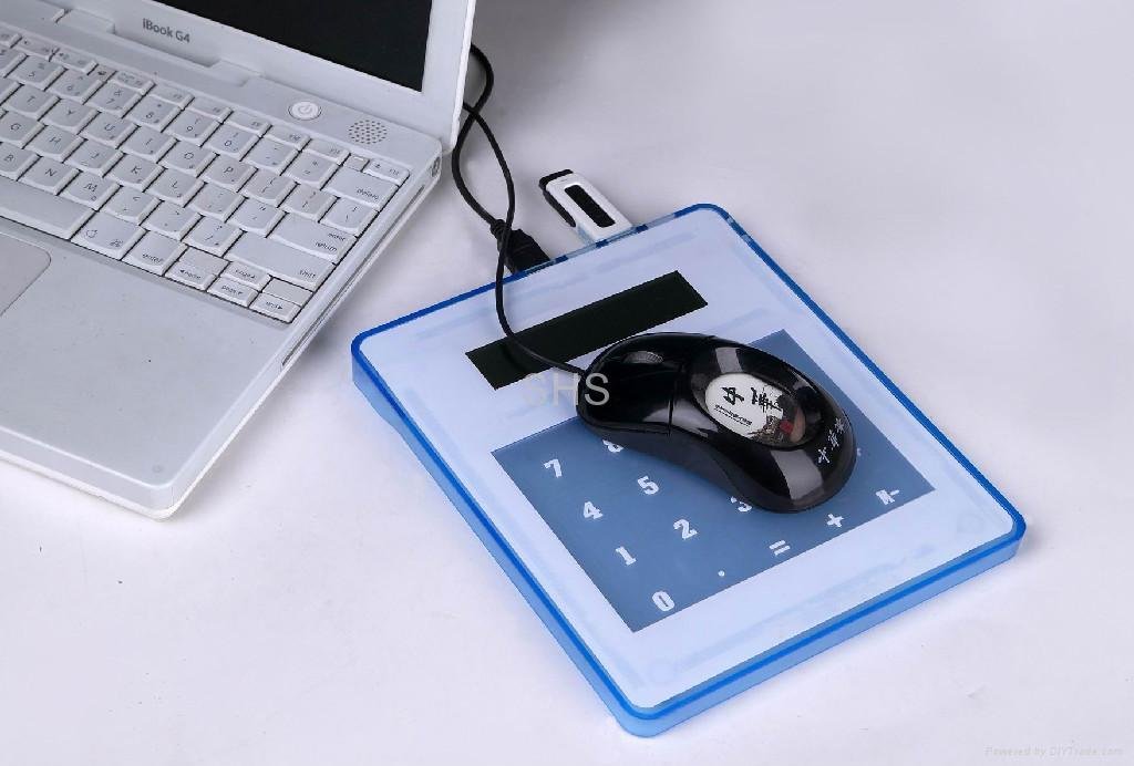 calculator with mouse pad and USB HUB