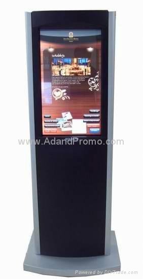32 inch standing touch screen koisk for POS interactive advertising