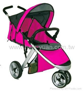 baby jogging stroller w/  360 degrees rotated front wheel 2