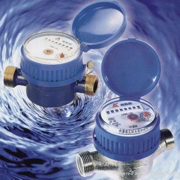 Rotary vane wheel dry-dial sing-jet water meter