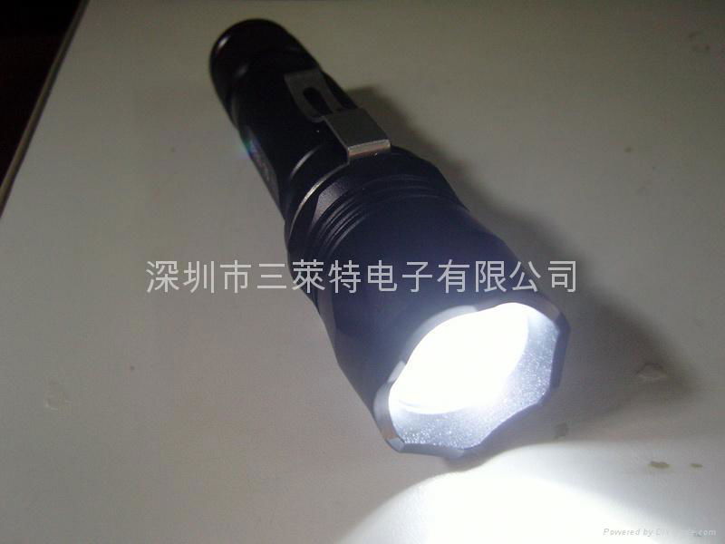 18650 Li-ion battery flashlight bright LED Q5 3