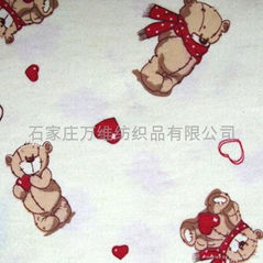 100% cotton print flannel babric for children's pajamas