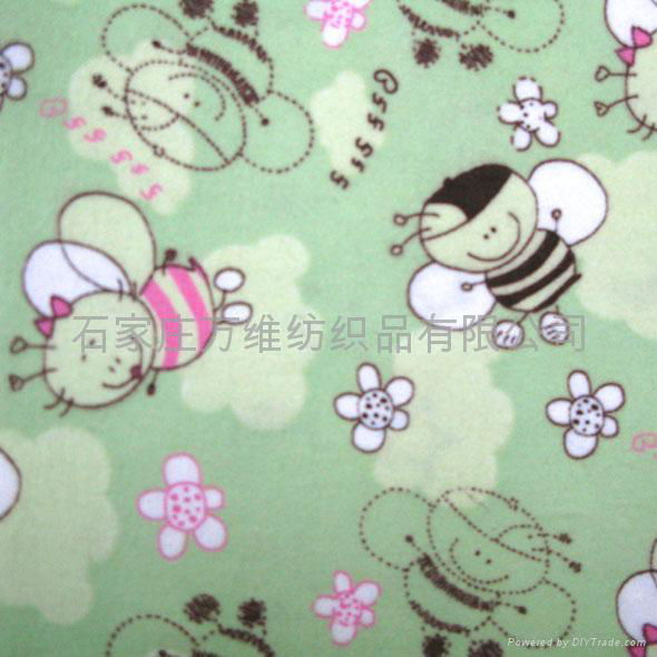 100% cotton print flannel with two side brushed 2