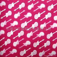 cvc print flannel two side brushed fabric