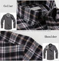 100% cotton yarn dyed flannel men's long sleeve fashion shirts 2