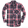 cvc 80/20 print flannel men's long sleeve soft collar fashion shirt 5