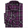 100% cotton print flannel mens shirts with long sleeve 4