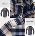 100% cotton print flannel mens shirts with long sleeve 5