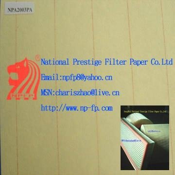 Passenger car air filter paper