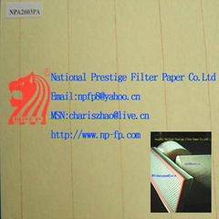 Passenger car air filter paper