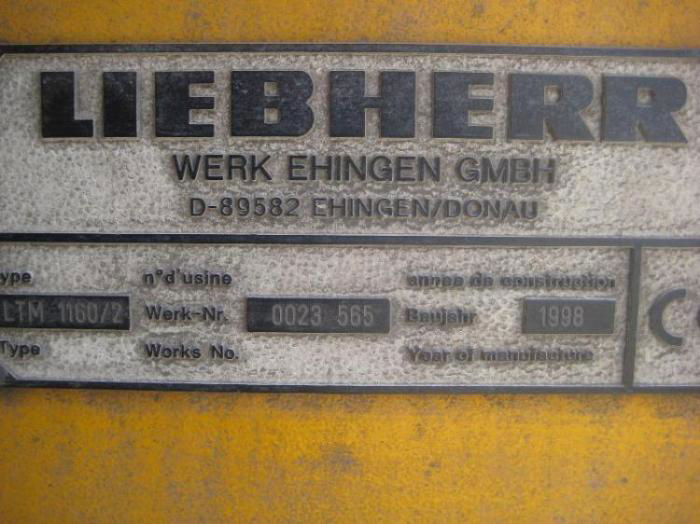 Used 160T LIEBHERR LTM1160 truck crane 5