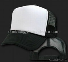 black trucker cap