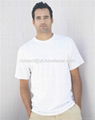160g 100% cotton white color t shirts with client's logo for promotion 1