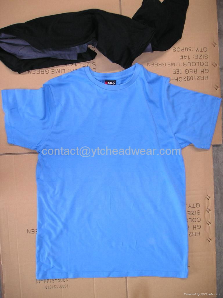 160g 100% cotton white color t shirts with client's logo for promotion 2