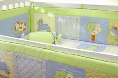 CRADLE BLANKET AND BUMPERS 6 PIECES SET