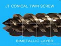 extruders screw conical twin-screw cylinder  1