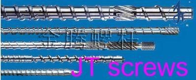 Screw and barrels for single screw -extruders