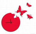 Butterfly metal wall clock 2