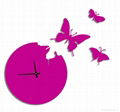 Butterfly metal wall clock 4