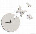 Butterfly metal wall clock 5