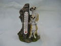 Polyresin meerkat w/thermometer