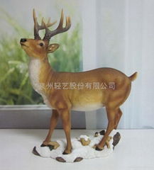 Polyresin deer ornament