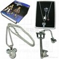 Kingdom Hearts box Micky necklace+key chain