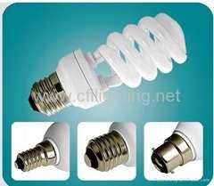 Semi-Spiral Tri- phosphor Power CFL Lamp ESL Compact fluorescent lamp T3-ESS01