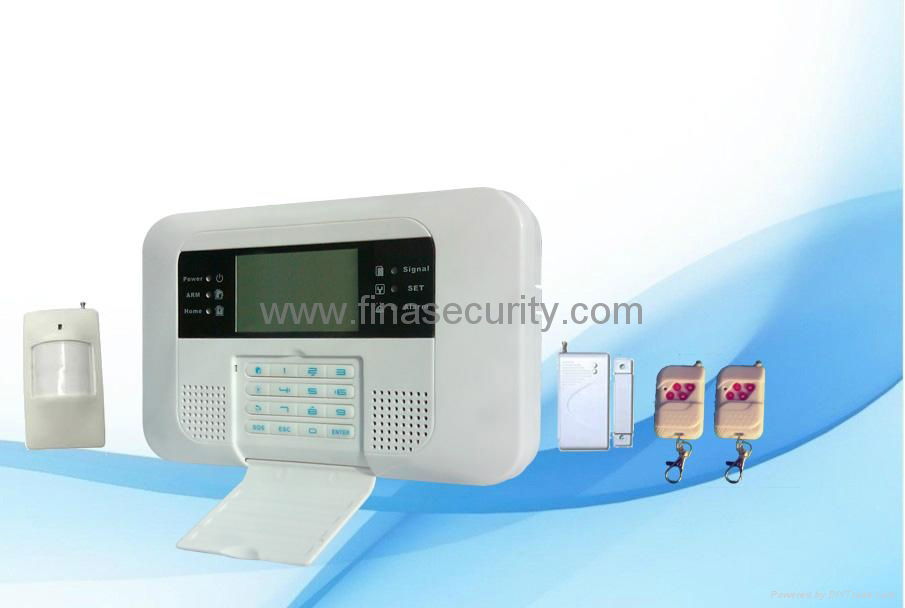 Quad Band GSM PSTN LCD Alarm System for home/office/shop security