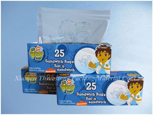 Sandwich Bags, Freezing bag, Lunch bag, Zip lock bag 3