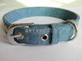 jean cloth dog collar 1