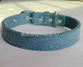 jean cloth dog collar 2