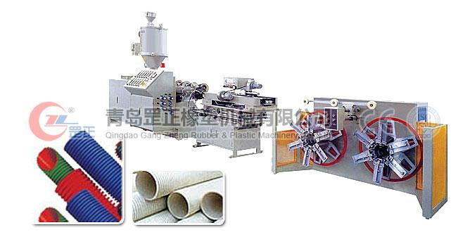 HDPE double wall corrugated pipe production line