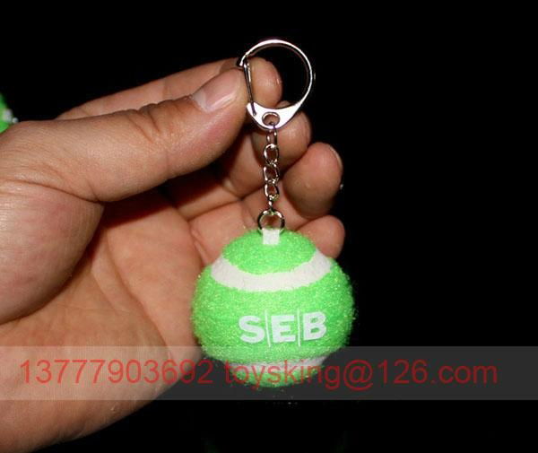 40mm mini real tennis ball keyring 2
