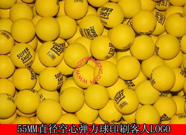 hollow rubber bouncing ball 55mm  5