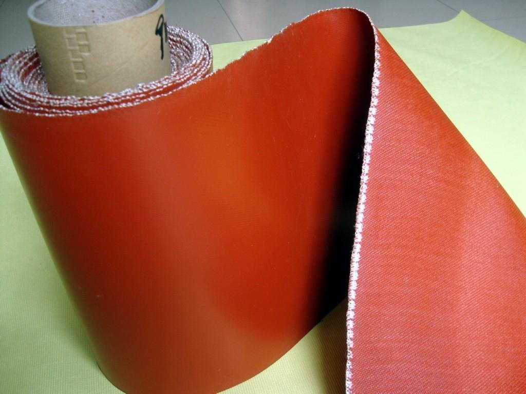 红色带钢丝硅胶布高强度硅胶布