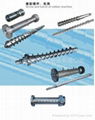 Screw and barrel of rubber machine