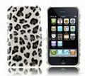 New Model Leopard Pattern Leather Back Hard Case cover for iPhone 3G 3GS